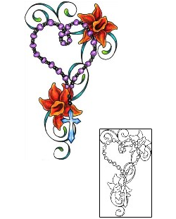 Rosary Beads Tattoo Religious & Spiritual tattoo | JJF-01567