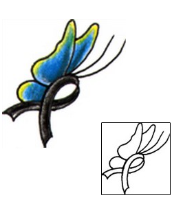 Ribbon Tattoo Insects tattoo | JJF-01568