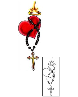 Rosary Beads Tattoo Religious & Spiritual tattoo | JJF-01581