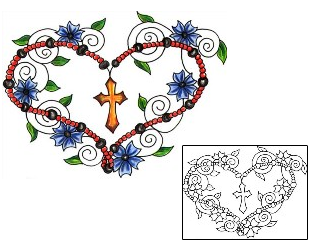 Rosary Beads Tattoo Religious & Spiritual tattoo | JJF-01588