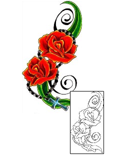 Rose Tattoo Plant Life tattoo | JJF-01592
