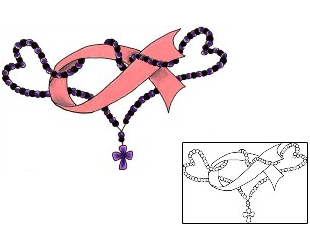 Breast Cancer Tattoo Religious & Spiritual tattoo | JJF-01594