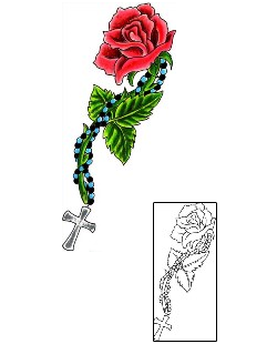 Rose Tattoo Religious & Spiritual tattoo | JJF-01598