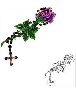 Rose Tattoo Religious & Spiritual tattoo | JJF-01599