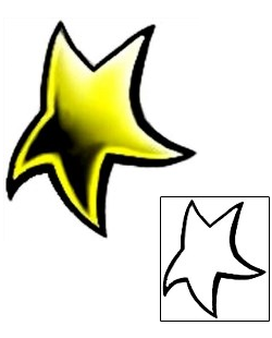 Star Tattoo Specific Body Parts tattoo | JKF-00039