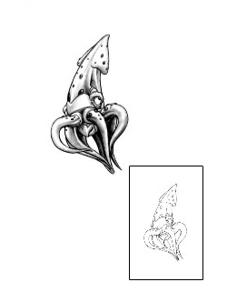 Squid Tattoo Marine Life tattoo | JKF-00088