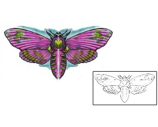 Moth Tattoo Insects tattoo | JKF-00104