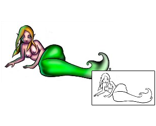 Mermaid Tattoo Mythology tattoo | JLF-00056