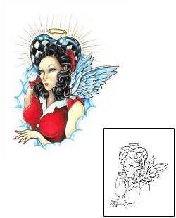 Angel Tattoo Religious & Spiritual tattoo | JNF-00085