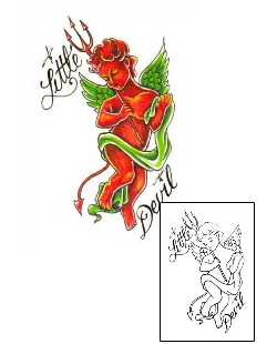 Fallen Angel Tattoo For Women tattoo | JNF-00095