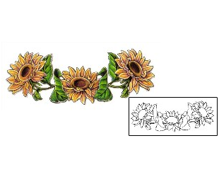 Sunflower Tattoo Specific Body Parts tattoo | JNF-00146