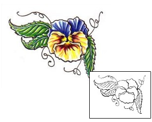 Pansy Tattoo Plant Life tattoo | JNF-00205