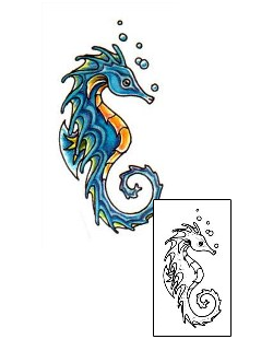 Seahorse Tattoo Marine Life tattoo | JNF-00264
