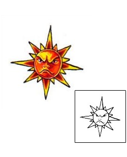 Sun Tattoo Specific Body Parts tattoo | JNF-00275