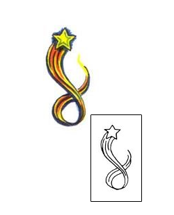 Shooting Star Tattoo Religious & Spiritual tattoo | JNF-00297