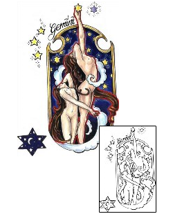 Gemini Tattoo Zodiac tattoo | JNF-00347