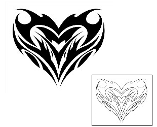 Heart Tattoo Specific Body Parts tattoo | JOF-00062