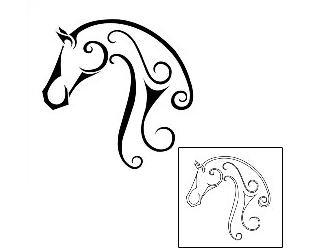 Horse Tattoo Specific Body Parts tattoo | JOF-00064