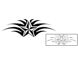 Nautical Star Tattoo Specific Body Parts tattoo | JOF-00085