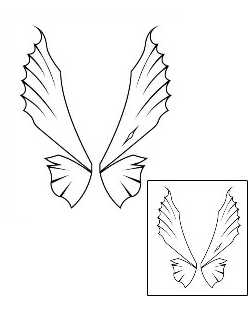 Wings Tattoo Black Ink Fairy Wings