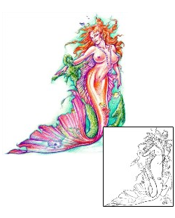 Mermaid Tattoo Mythology tattoo | JPF-00033