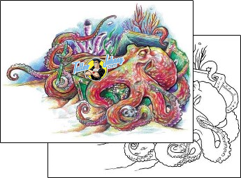 Octopus Tattoo marine-life-octopus-tattoos-judy-parker-jpf-00040