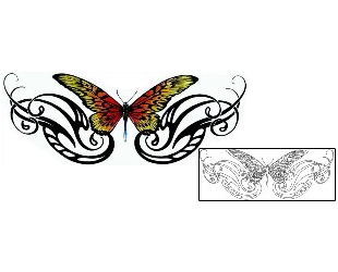 Butterfly Tattoo Specific Body Parts tattoo | JPF-00069