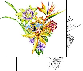 Flower Tattoo plant-life-flowers-tattoos-judy-parker-jpf-00078