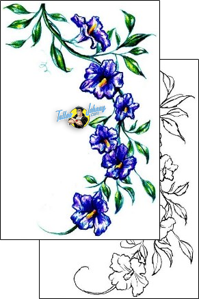 Flower Tattoo plant-life-flowers-tattoos-judy-parker-jpf-00102