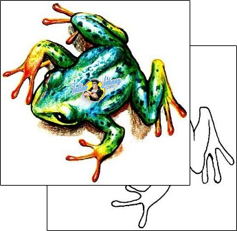 Frog Tattoo reptiles-and-amphibians-frog-tattoos-judy-parker-jpf-00103