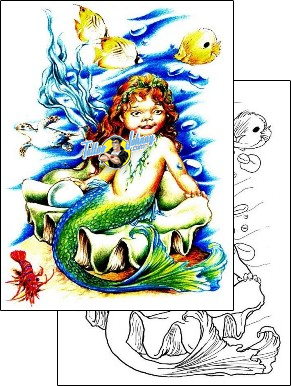 Fish Tattoo fantasy-mermaid-tattoos-judy-parker-jpf-00117