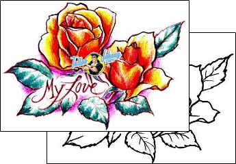 Flower Tattoo plant-life-flowers-tattoos-judy-parker-jpf-00124