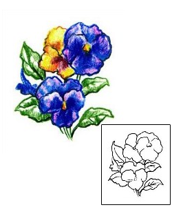 Pansy Tattoo Plant Life tattoo | JPF-00158