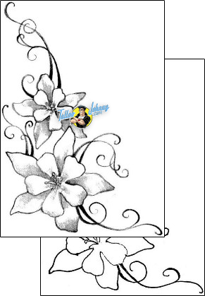 Flower Tattoo plant-life-flowers-tattoos-judy-parker-jpf-00211