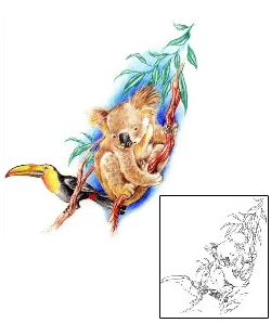 Bird Tattoo Koala & Toucan Tattoo