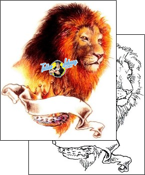 Lion Tattoo animal-lion-tattoos-judy-parker-jpf-00248