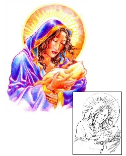 Mary Tattoo Religious & Spiritual tattoo | JPF-00251