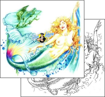 Breast Tattoo fantasy-mermaid-tattoos-judy-parker-jpf-00252