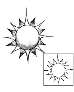 Sun Tattoo Specific Body Parts tattoo | JPF-00267