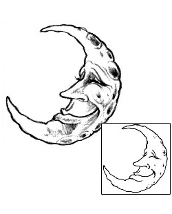 Moon Tattoo Astronomy tattoo | JPF-00293
