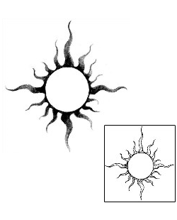 Sun Tattoo Specific Body Parts tattoo | JPF-00295