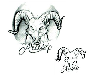 Aries Tattoo Horror tattoo | JPF-00318