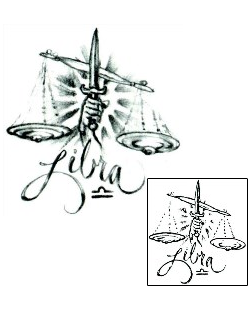 Libra Tattoo Zodiac tattoo | JPF-00323