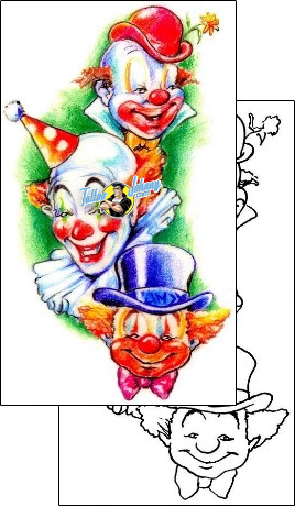 Clown Tattoo tattoo-styles-cartoon-tattoos-judy-parker-jpf-00330