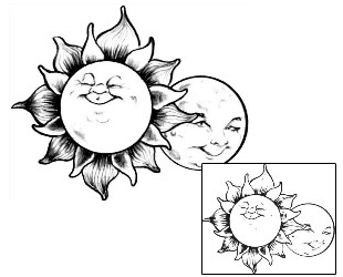 Sun Tattoo Astronomy tattoo | JPF-00410