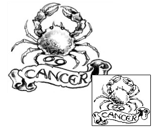 Cancer Tattoo Zodiac tattoo | JPF-00478
