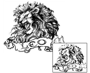 Leo Tattoo Animal tattoo | JPF-00481