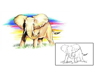 Elephant Tattoo Animal tattoo | JPF-00495