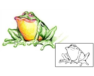 Frog Tattoo Reptiles & Amphibians tattoo | JPF-00499