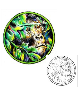 Monkey Tattoo Animal tattoo | JPF-00507